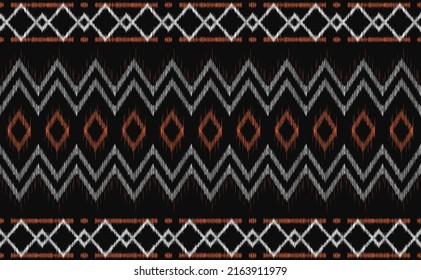 Ethnic pattern vector, Geometric batik background, Embroidery line antique vintage illustration
