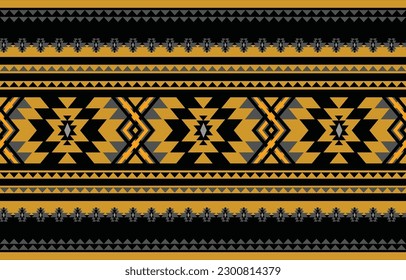 Ethnic pattern vector. Geometric design of American, Mexican, Western Aztec motif striped and bohemian pattern. designed for background,wallpaper,print, carpet,wrapping,tile,batik.vector illustratoin.