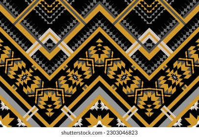 Ethnic pattern vector. Geometric design of American, Mexican, Western Aztec motif striped and bohemian pattern. designed for background,wallpaper,print, carpet,wrapping,tile,batik.vector illustratoin.