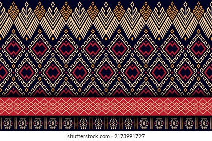 Vector de patrón étnico, fondo de motivos geométricos, textura de batik de bordado