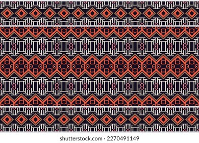 Ethnic pattern vector. traditional patterned Native American art It is a pattern geometric shapes. Create beautiful fabric patterns. Design for print. Using in the fashion industry.