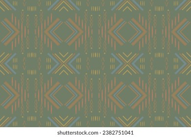Ethnic pattern vector. traditional patterned wallpaper It is a pattern created by combining geometric shapes. Create beautiful fabric patterns. Design for print.