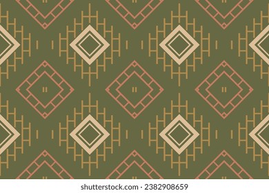 Ethnic pattern vector. traditional patterned Native American art It is a pattern created by combining geometric shapes. Create beautiful fabric patterns. Design for print.