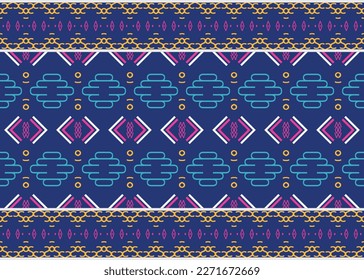 Ethnic pattern vector. Traditional ethnic patterns vectors It is a pattern geometric shapes. Create beautiful fabric patterns. Design for print. Using in the fashion industry.