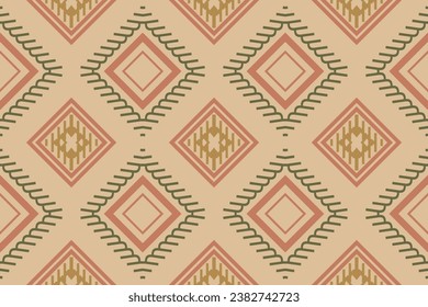 Ethnic pattern wallpaper. Geometric ethnic pattern traditional Design It is a pattern created by combining geometric shapes. Create beautiful fabric patterns. Design for print.