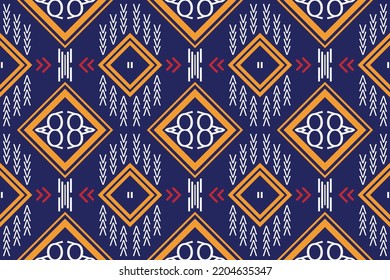 Ethnic pattern wallpaper. traditional pattern background It is a pattern created by combining geometric shapes. Design for print. Using in the fashion industry.