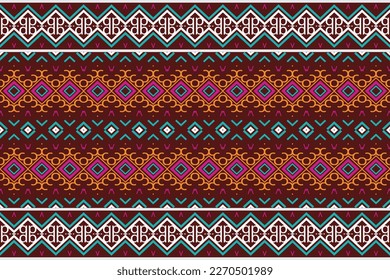 Fondo de pantalla de patrones étnicos. fondo de patrón tradicional Es una forma geométrica de patrón. Crear hermosos patrones de tela. Diseño para impresión. Usando en la industria de la moda.