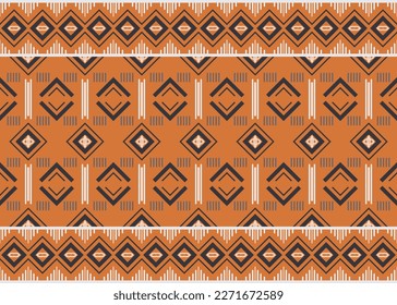 Ethnic pattern wallpaper. traditional pattern design It is a pattern geometric shapes. Create beautiful fabric patterns. Design for print. Using in the fashion industry.