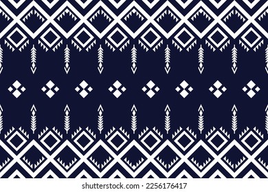 patrón étnico blanco geométrico tradicional Diseño para fondo, alfombra, papel pintado, ropa, envoltura,tela,Ilustración vectorial.estilo bordado.