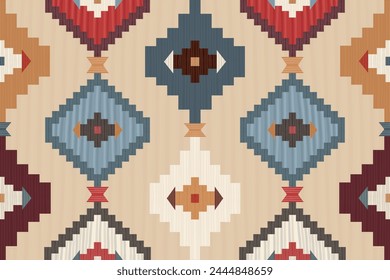 Ethnic pattern.beautiful pattern. folk embroidery,bohemian style,aztec geometric art ornament print.ethnic abstract Inkatha art.Seamless fabric.design for fabric, carpet, wallpaper, clothing	