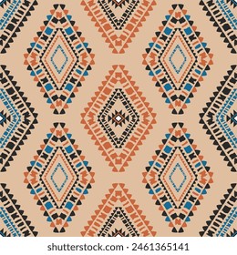 Ethnic pattern.beautiful pattern. folk embroidery,bohemian style,aztec geometric art ornament print.ethnic abstract Inkatha art.Seamless fabric.design for fabric, carpet, wallpaper, clothing	