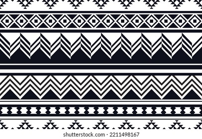 Ethnic patterns. Aztec seamless geometric pattern on white back. Designed for bakcground borders or frames.