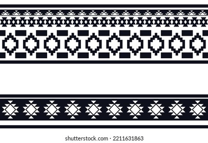 Ethnic patterns. Aztec seamless geometric pattern on white back. Designed for bakcground borders or frames.