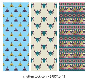 ethnic patterns collection. vector illustration