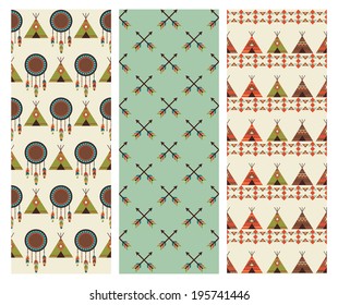 ethnic patterns collection. vector illustration