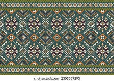 Ethnic Patterns. Cross Stitch Embroidery. Native Style. Traditional Design for texture, textile, fabric, clothing, Knitwear, print. 