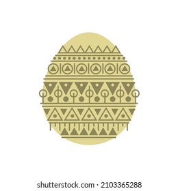 ethnic patterns egg easter greeting card
