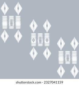 Patrones étnicos, fondo gris o índigo, rayas blancas, patrones indios o abstractos diseño de fondo estilo mexicano-americano ilustración de papel tapiz alfombra de ropa de tela bordado de batik textil