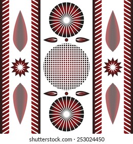 ethnic patterns with leaves and flowers