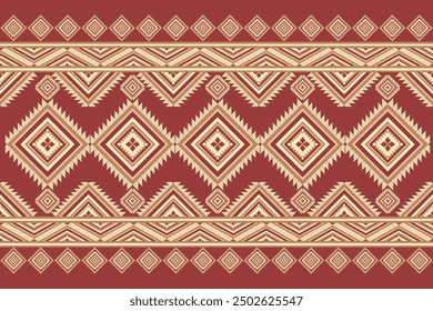 Ethnic Patterns Seamless Embroidery.  Abstract vintage tribal Navajo Traditional Geometric art Aztec colored.  Design for wallpaper, texture, textile, fabric, clothing,  wrapping, batik, sarong.