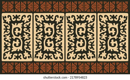 Ethnic patterns traditions of nomads, Kazakh steppes, Asian Mongolian Caucasus