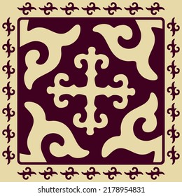 Ethnic patterns traditions of nomads, Kazakh steppes, Asian Mongolian Caucasus