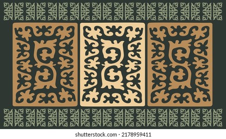 Ethnic patterns traditions of nomads, Kazakh steppes, Asian Mongolian Caucasus