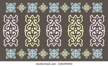 Ethnic patterns. Traditions of nomads, Kazakh steppes, Asian Mongolian Caucasus. Ethnic patterns. Traditions of nomads, Kazakh steppes, Asian Mongolian Caucasus