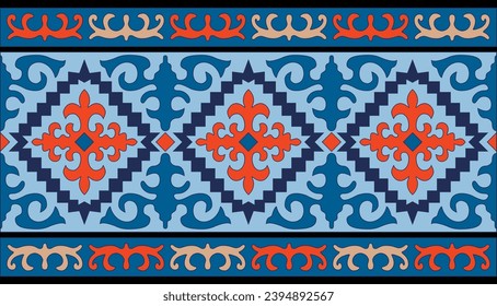 Ethnic patterns. Traditions of nomads, Kazakh steppes, Asian Mongolian Caucasus