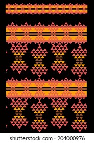 Ethnic Patterns Vector Seamless with elements