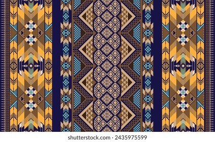 Ethnic pattern.Triangle shape on brown background.Geometric shape.Brown pattern.Zigzag pattern.Seamless.Modern shape.DIgital design.Illustator.Design for skirt.Clothes.Carpet.Printing. Knitting work.