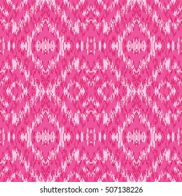 Ethnic pink seamless pattern. Boho abstract textile print. Romantic background for greeting cards and skrapbooking