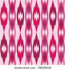 Ethnic pink striped seamless pattern. Boho abstract textile print. Geometric wallpaper.