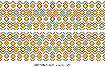 Ethnic pixel pattern traditional design pattern Presenting ethnic art fabrics, beliefs and characteristics of local fabrics. 