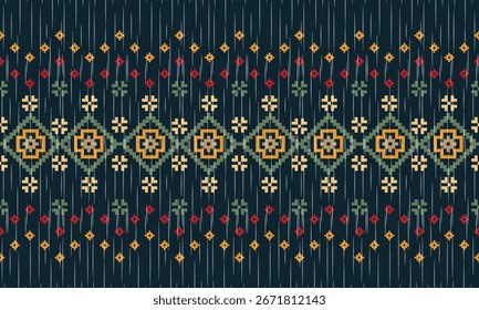 Ethnic Pixel Patterns, Traditional Designs pattern for Saree, Patola Saree, Dupatta, Dupatta, Clothes, Batik, Knitwear, Embroidery,background or wallpaper
