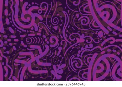 Ethnic, primitive, hand drawn seamless pattern, abstract pattern with black and white color, aborigines style ,design for fabric and printing.