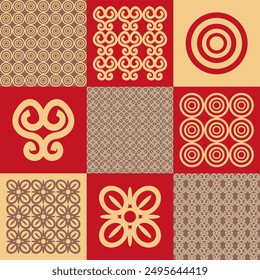 Ethnic print background wallapaper texture ornament bohemian exotic africa style 