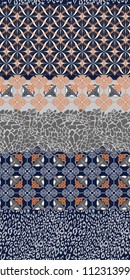 Ethnic Print Combined with Animal and Geometric Ornaments