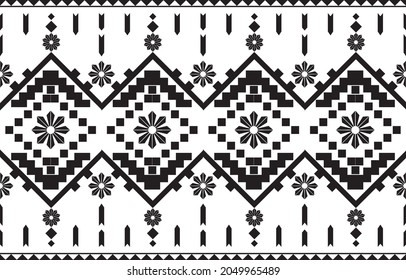 Ethnic Print Fabric Pattern. Geometric seamless ornament Vector. Simple pattern