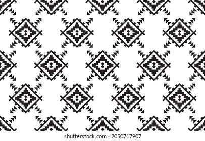 Ethnic Print Fabric Pattern. Geometric seamless ornament for ceramics, wallpaper, textile, web, cards. Ethnic pattern