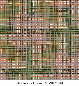 Ethnic Print Imitation of Grass Mat. Seamless Stripes. Abstract Texture with Crossing Stripes. Modern Pattern with Colorful Lines. Seamless Tartan Pattern.