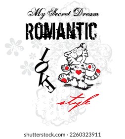 ethnic print pattern consisting of black and colored texts suitable for textiles, white background