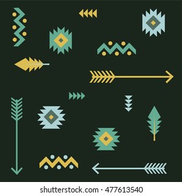   ethnic print vector background. tribal  arrows