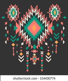 ethnic print vector pattern background