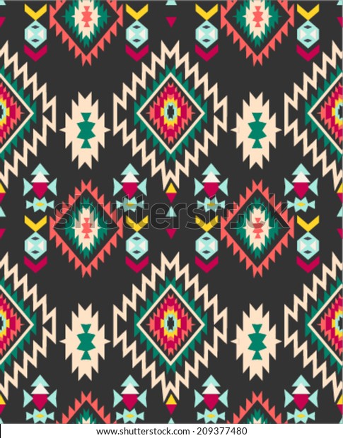 Ethnic Print Vector Pattern Background Stock Vector (Royalty Free ...