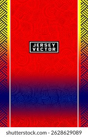 Fundo vermelho e azul étnico para sublimação completa JERSEY