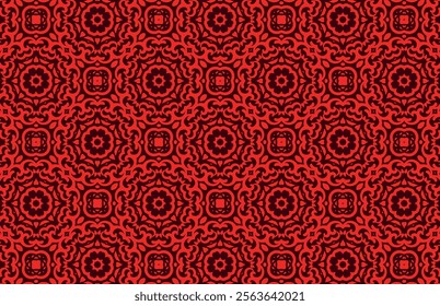 Ethnic red fabric design pattern