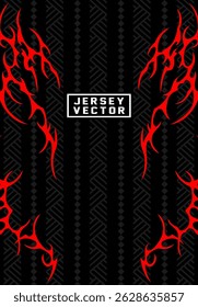 Ethnic Red TRIBAL BACKGROUND FOR FULL SUBLIMATION JERSEY