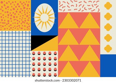 Ethnic Retro 80's - 90's memphis pattern in the style of the 80s. Vector illustration