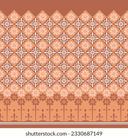 Ethnic retro oriental pattern traditional Design for decoration background, carpet, wallpaper, clothing, wrapping, fabric, card, texture,